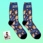 Cadeaux pour la fête des pères : chaussettes personnalisées avec visage ''Fun''