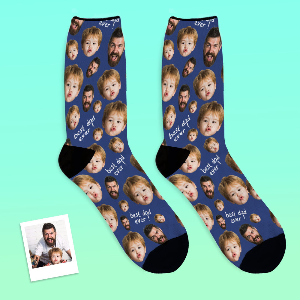 Cadeaux pour la fête des pères : chaussettes personnalisées avec visage ''Fun''