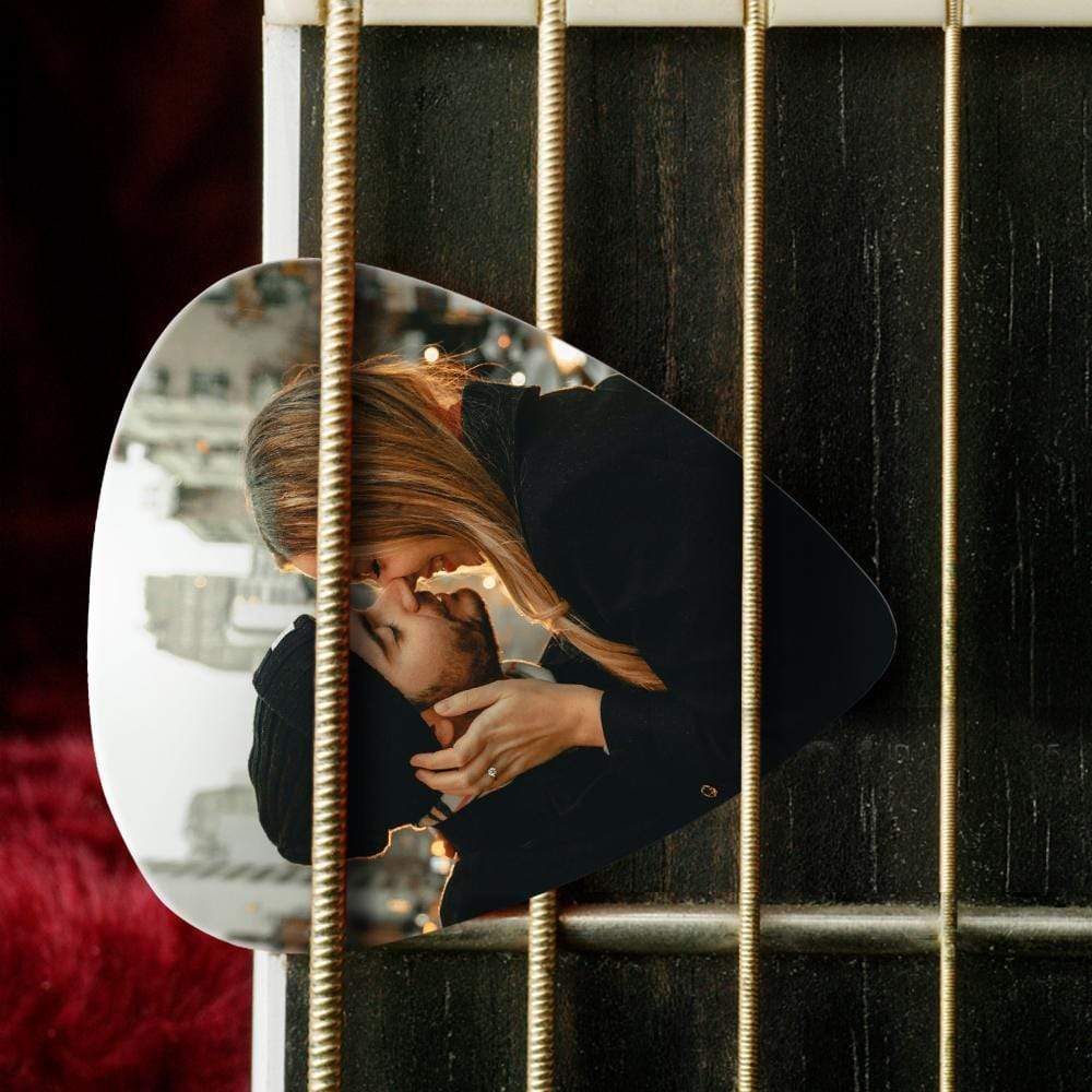 Médiators de guitare personnalisés avec photo pour musiciens - Lot de 12