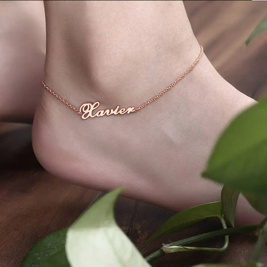 Personalized anklet with name