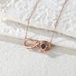 Collier infini à projection personnalisé gravé « Amour éternel »  en argent