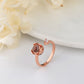 Bague de projection ajustable personnalisée « Je t'aime » en 100 langues avec Photo