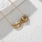 Collier infini à projection personnalisé gravé « Amour éternel »  en argent