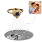 "I love you" projection ring in 100 languages ​​with personalized heart-shaped photo