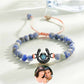 Bracelet personnalisé en forme de fer à cheval avec projection photo