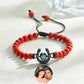 Bracelet personnalisé en forme de fer à cheval avec projection photo