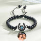 Bracelet personnalisé en forme de fer à cheval avec projection photo