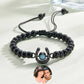 Bracelet personnalisé en forme de fer à cheval avec projection photo