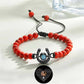 Bracelet personnalisé en forme de fer à cheval avec projection photo