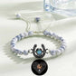 Bracelet personnalisé en forme de fer à cheval avec projection photo