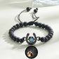 Bracelet personnalisé en forme de fer à cheval avec projection photo