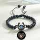 Bracelet personnalisé en forme de fer à cheval avec projection photo