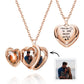 Personalized photo locket necklace "I love you to the moon and back" 4 Photos
