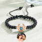 Bracelet personnalisé en forme de fer à cheval avec projection photo