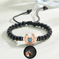 Bracelet personnalisé en forme de fer à cheval avec projection photo