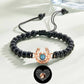 Bracelet personnalisé en forme de fer à cheval avec projection photo