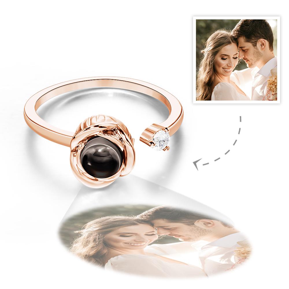 Bague de projection personnalisée avec photo