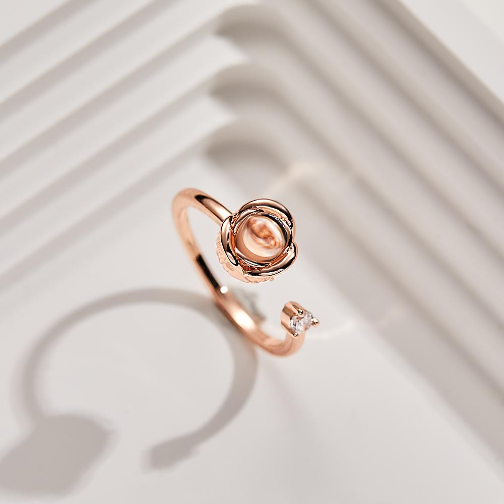 Bague de projection personnalisée avec photo