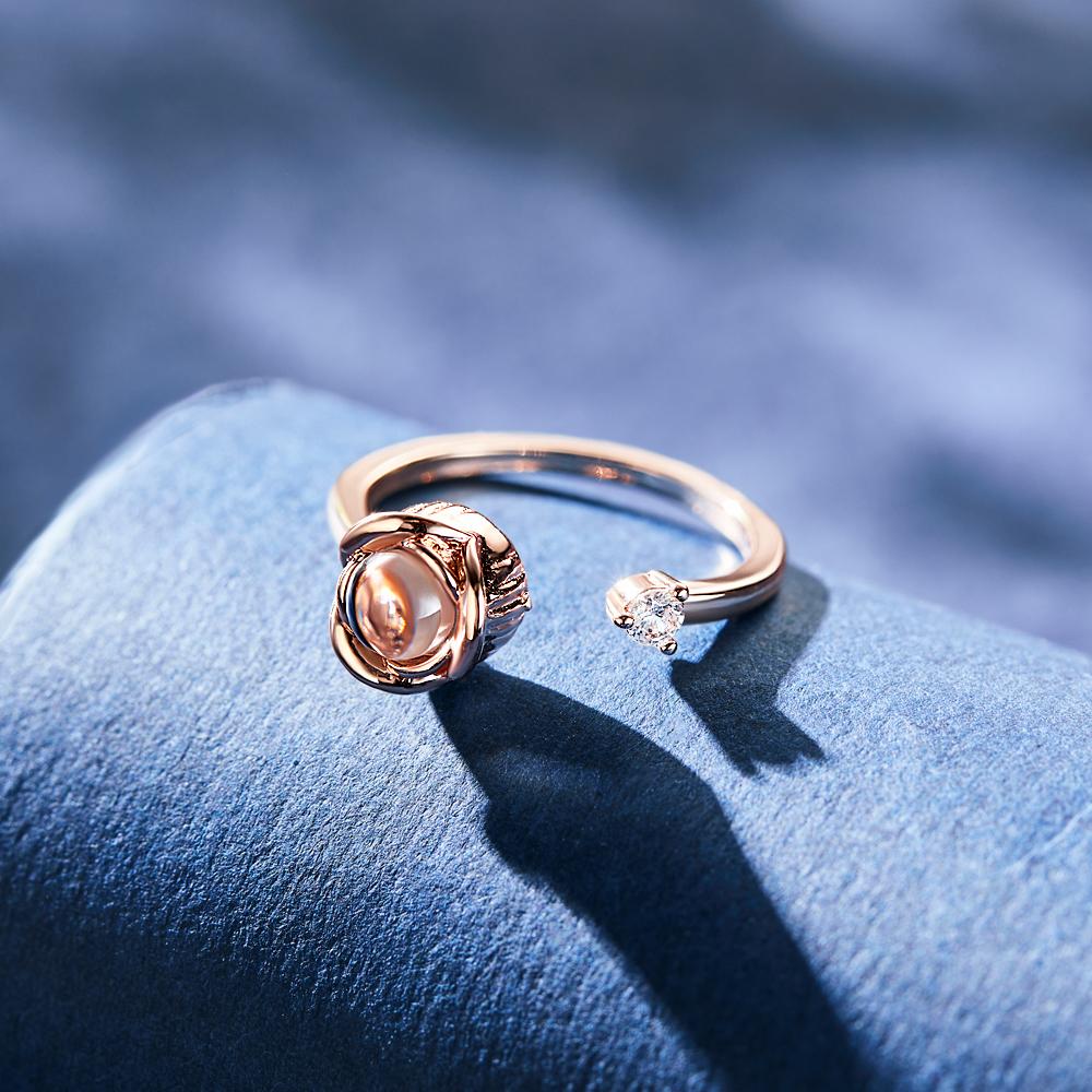 Bague de projection personnalisée avec photo