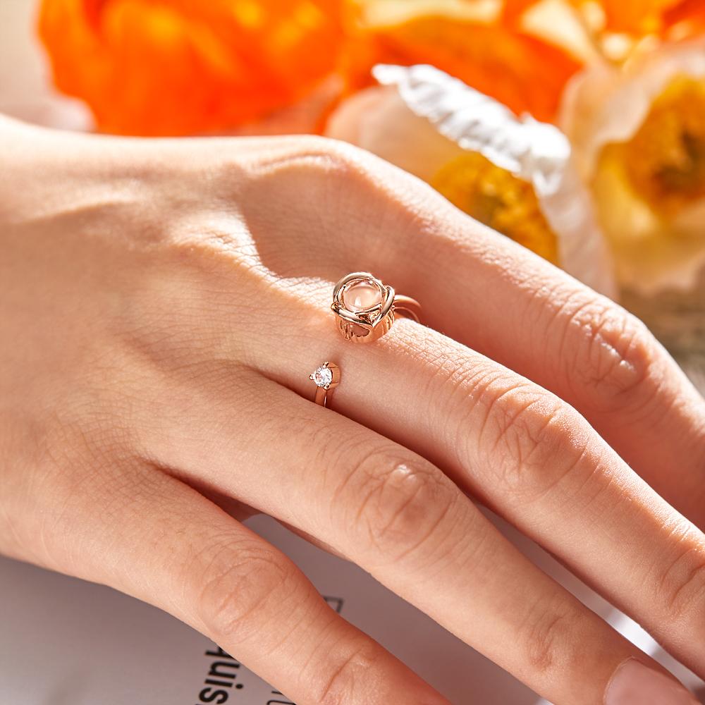 Bague de projection personnalisée avec photo