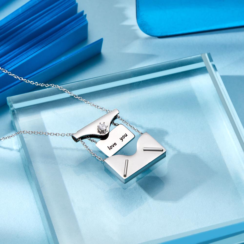 Personalized necklace engraved with a secret message