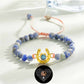 Bracelet personnalisé en forme de fer à cheval avec projection photo