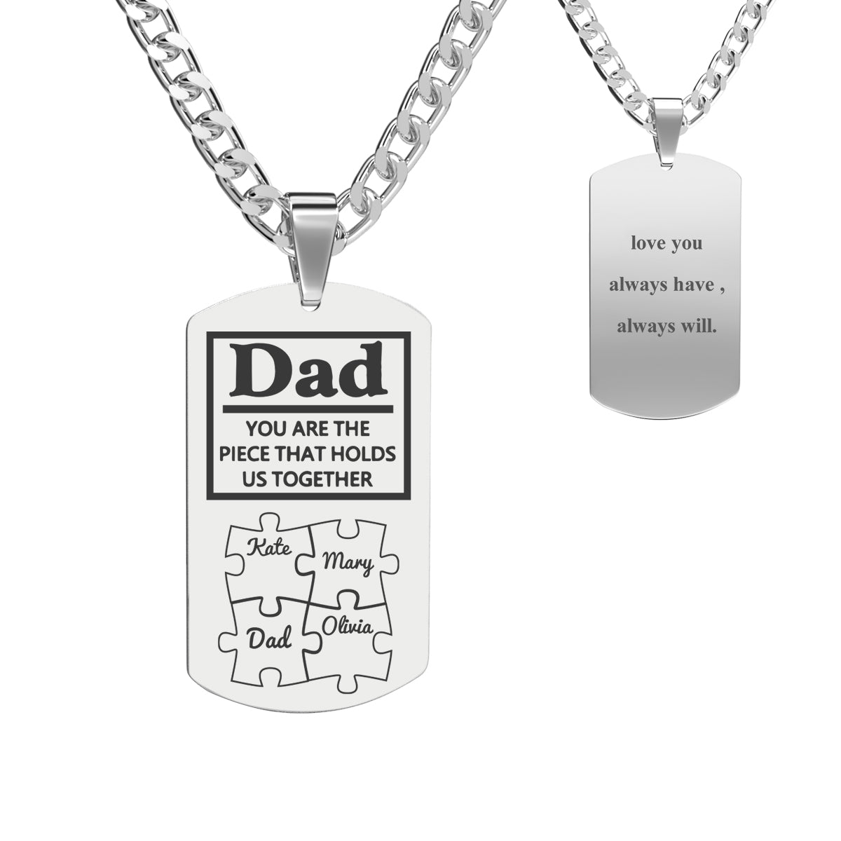 Puzzle necklace for men