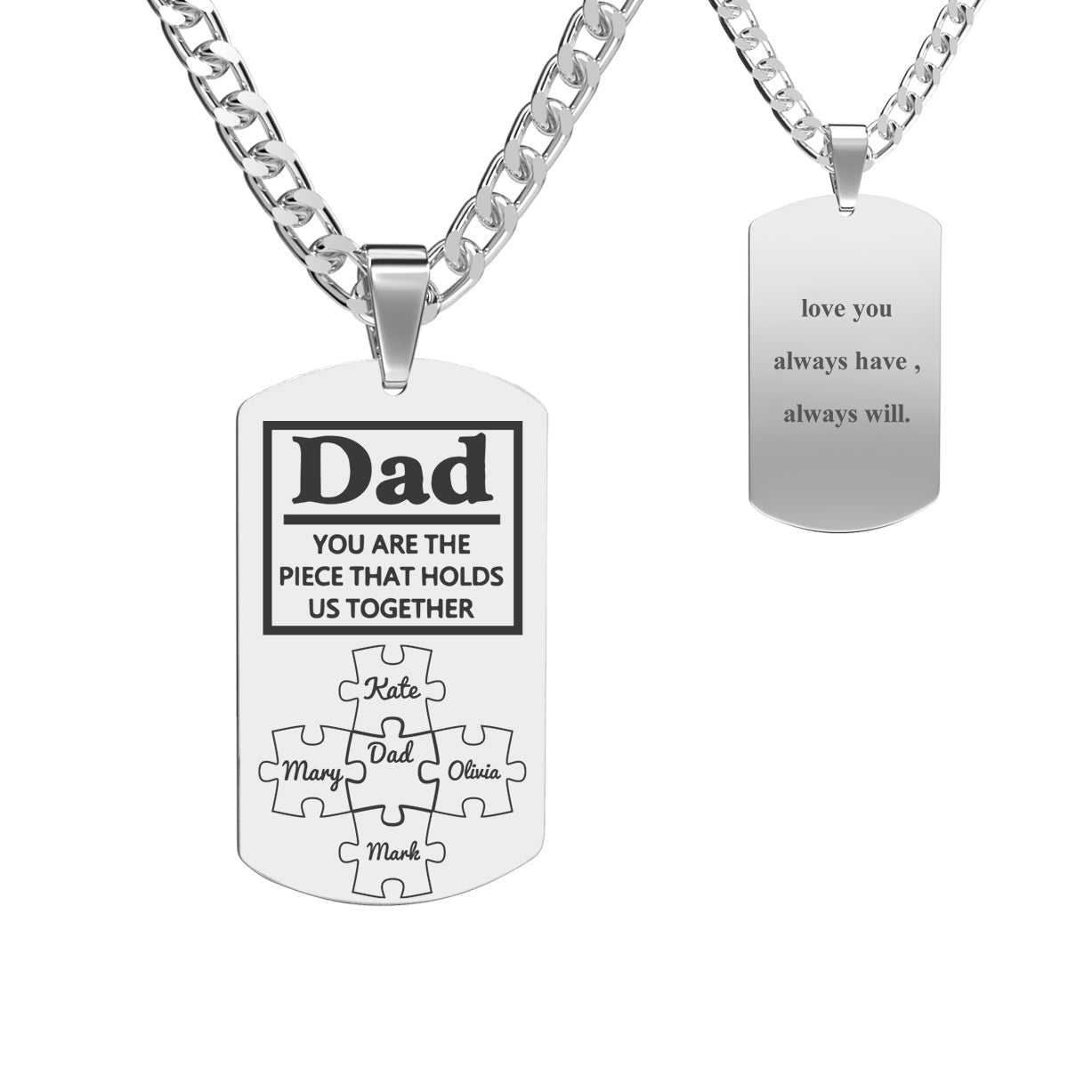 Puzzle necklace for men