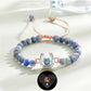 Bracelet personnalisé en forme de fer à cheval avec projection photo