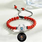 Bracelet personnalisé en forme de fer à cheval avec projection photo