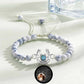 Bracelet personnalisé en forme de fer à cheval avec projection photo