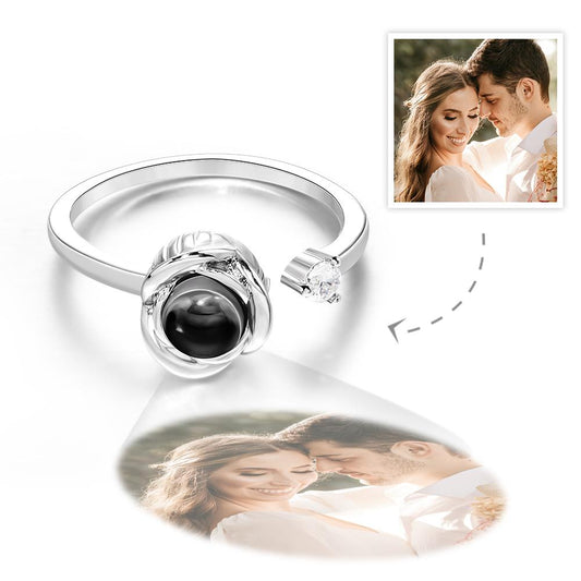 Personalized projection ring with photo