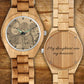 Personalized wooden watch with photo (45 mm)