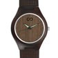 Montre en bois gravée personnalisée avec bracelet en cuir 45 mm