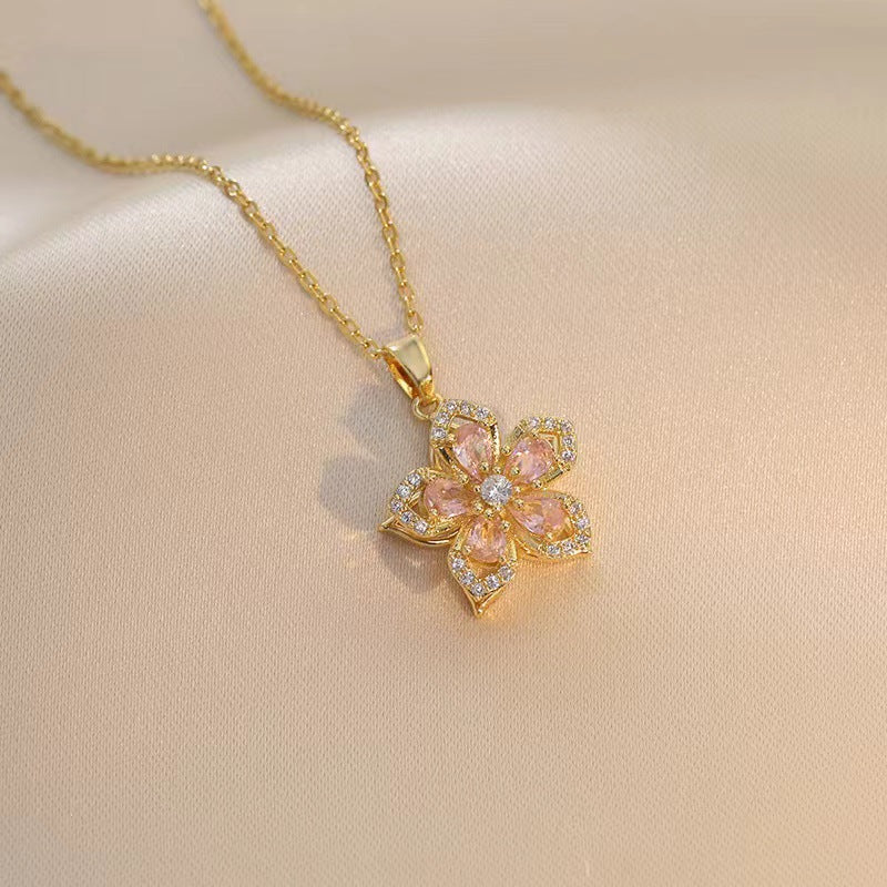Floral Birthstone Necklace