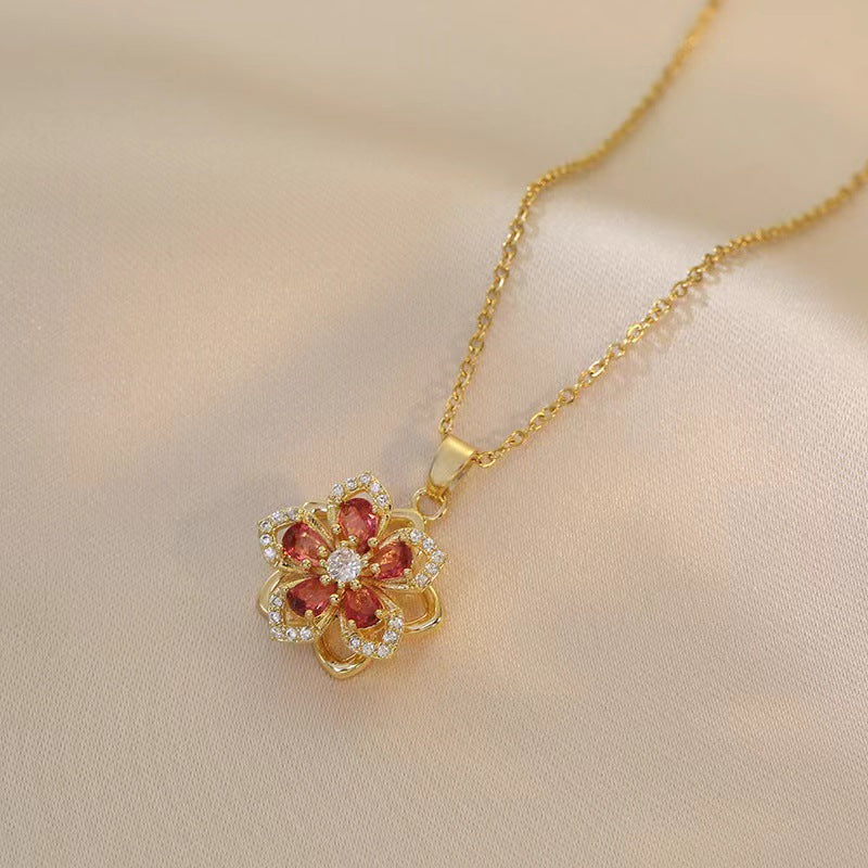 Floral Birthstone Necklace