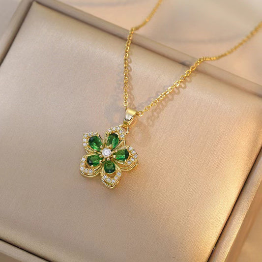 Floral Birthstone Necklace
