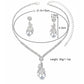 Heart-shaped rhinestone necklace and earrings