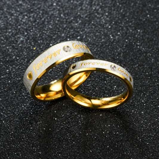 Matching wedding bands for couples, in stainless steel