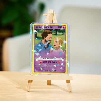 Carte style Pokémon personnalisée pour la fête des pères