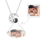 Collier personnalisé lune avec projection photo en argent sterling 925
