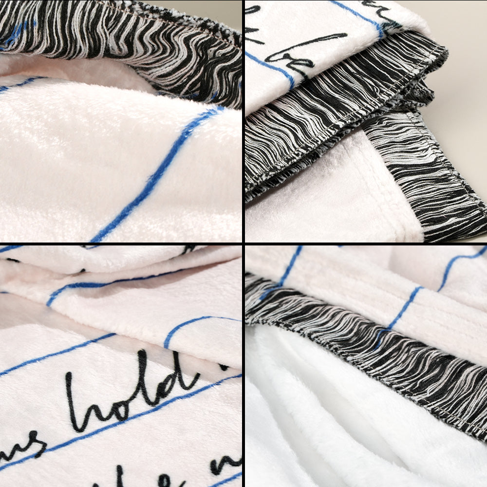 Couverture personnalisée avec lettre manuscrite