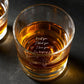 Personalized whisky glass with the message "I met you, I loved you, I love you"