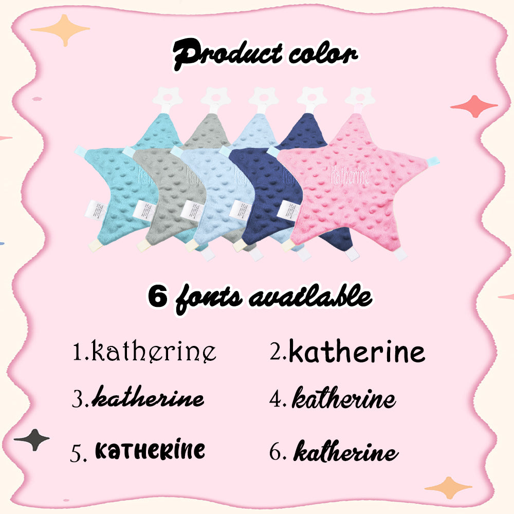 Serviette apaisante personnalisée avec prénom brodé pour bébé