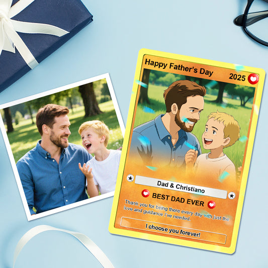 Personalized Pokémon-style card for Father's Day
