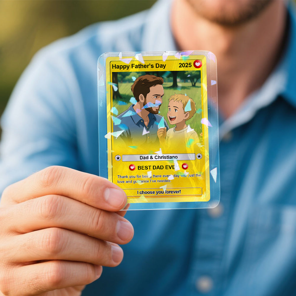 Carte style Pokémon personnalisée pour la fête des pères