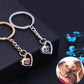 Personalized heart-shaped projection keychain